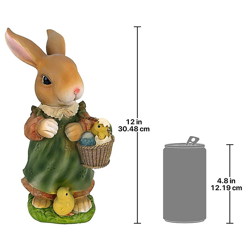 Design Toscano 12" Bunny Hop Lane Mother Rabbit Statue