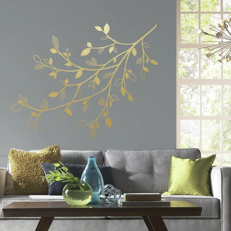 RoomMates Gold Branch Peel & Stick Giant Wall Decals