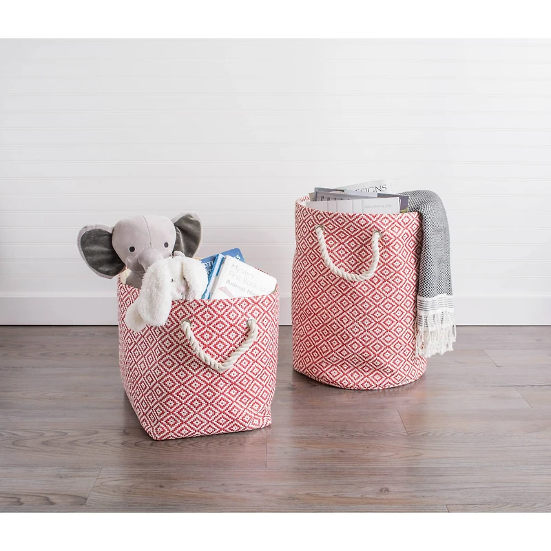 DII® Small Rust Geo Diamond Round Paper Bin