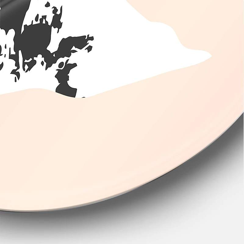 Designart - Modern Minimalist Mountain Sun and Moon