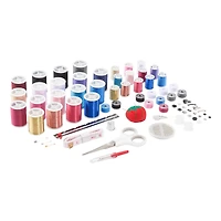 SINGER® Sew-It-Goes 255 Piece Sewing Kit & Craft Organizer Sewing Storage Case with Metallic Embroidery Thread
