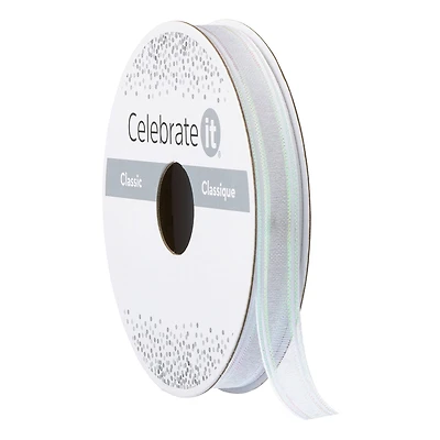 3/8'' x 7yd. Sheer Iridescent Ribbon by Celebrate It®