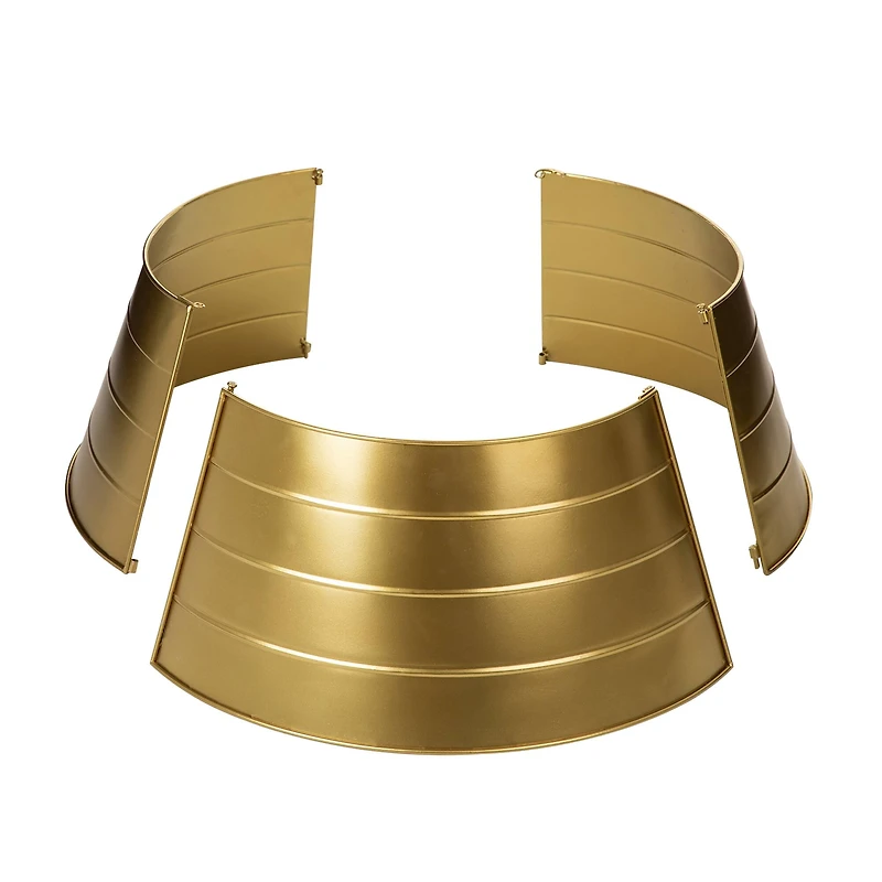 Glitzhome® 22" Christmas Painted Gold Metal Tree Collar