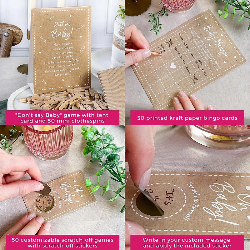 Kate Aspen® Kraft Baby Shower Game Set