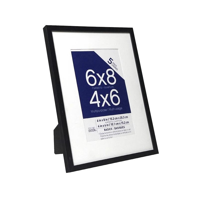 5 Pack 4" x 6" Basics Multipurpose Tabletop Frames by Studio Décor