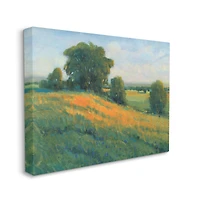 Stupell Industries Green Rolling Hills Blue Poppy Fields Landscapes Canvas Wall Art