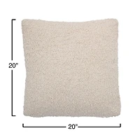 Hello Honey® Cream Woven Cotton Bouclé Pillow