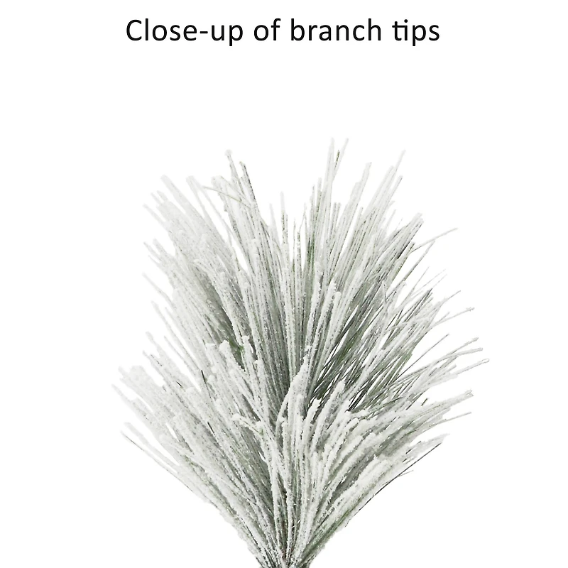 24" Adorned Flocked White Wreath