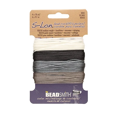 The Beadsmith® S-Lon® 0.5mm Mixed Color Bead Cord