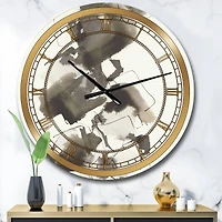 Designart 'Geometric Glam Square I Glam Wall Clock