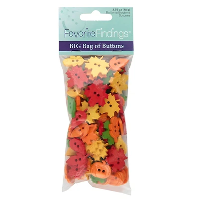Favorite Findings™ 2.75oz. Autumn Leaf Button Mix