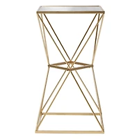 16" Glam Metal Accent Table
