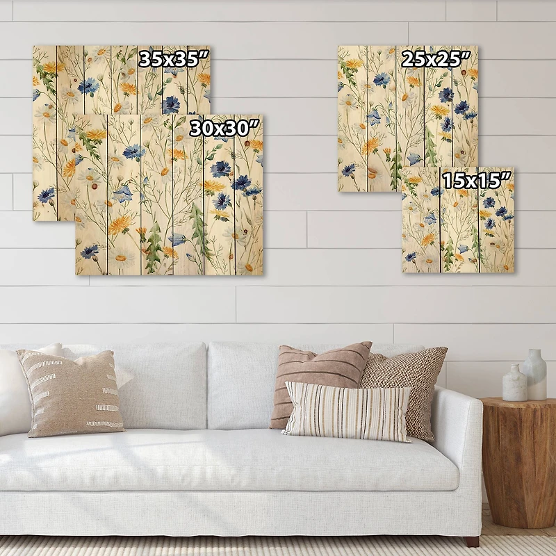 Designart - Wildflowers Chamomile and Clover Bell II