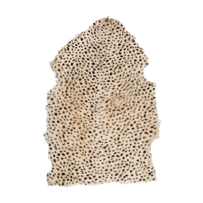 Hello Honey® Leopard Print Goat Fur Rug, 24" x 36"