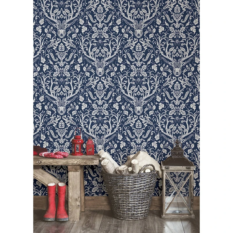 Wallpops Navy Escape to the Forest Peel & Stick Wallpaper