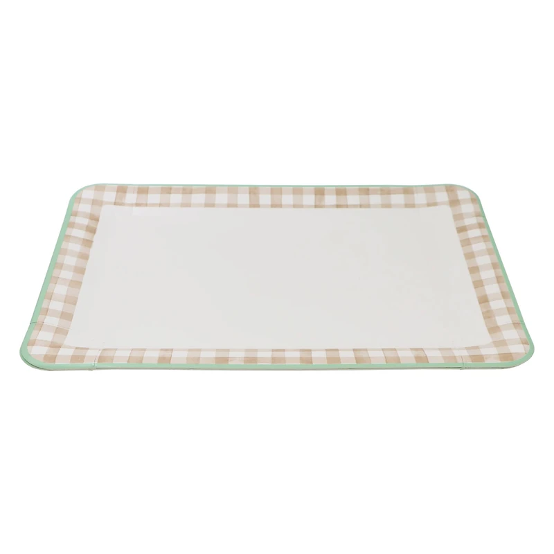 9" x 13" & White Gingham Paper Trays