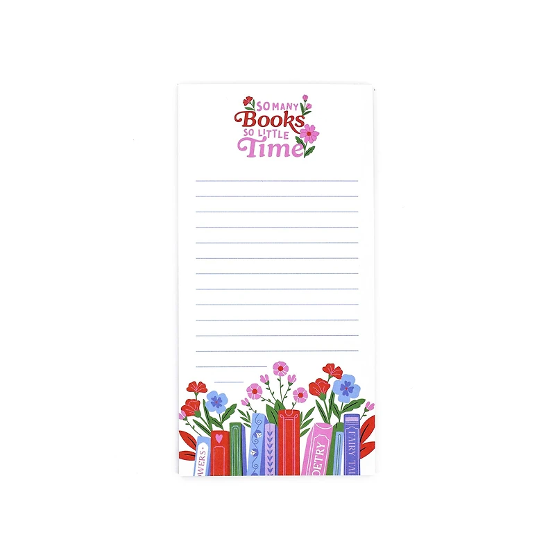 Assorted 4" x 8" Bookish Magnetic Notepad, 1pc. by Fab Finds