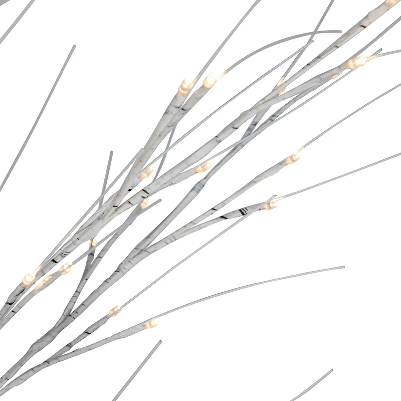 4ft. Pre-Lit White Birch Twig Artificial Christmas Tree, Warm White LED Lights