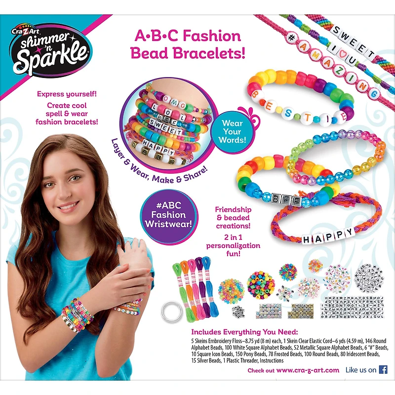 Cra-Z-Art® Shimmer 'n Sparkle ABC Fashion Bead Bracelets