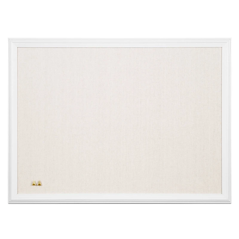 U Brands™ White 24'' x 18'' Framed Linen Bulletin Board