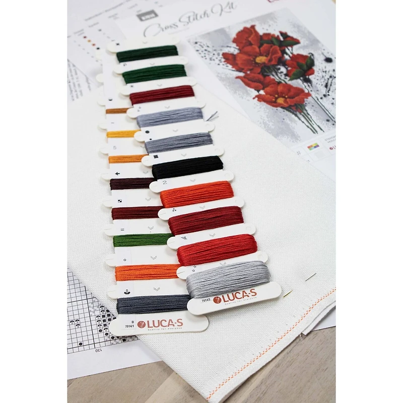 Luca-s The Poppies Counted Cross-Stitch Kit