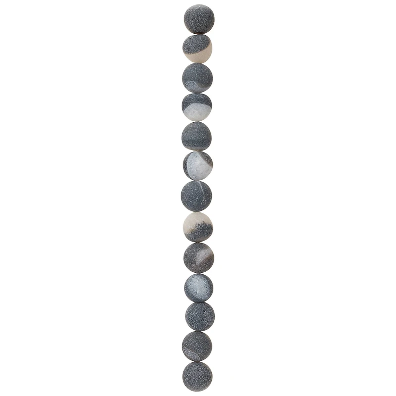12 Pack: Grey Agate Round Beads, 12mm by Bead Landing™