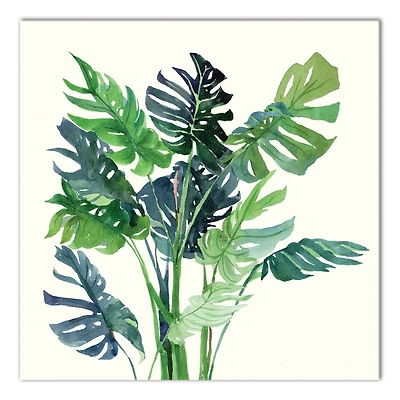 Monstera Leaves 16" x 16" Canvas Wall Art