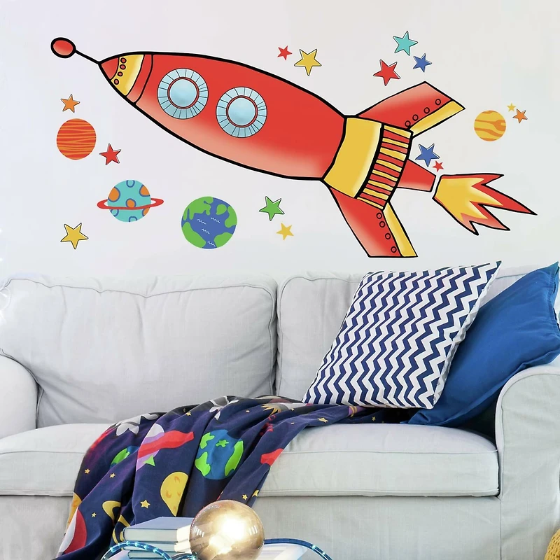 RoomMates Rocket Peel & Stick Giant Wall Decals