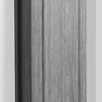 Head West Gray Wood Grain Texture Beveled Edge Bathroom Vanity Mirror