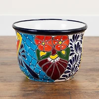 12.5" Handmade Mexican Talavera Ceramic Planter