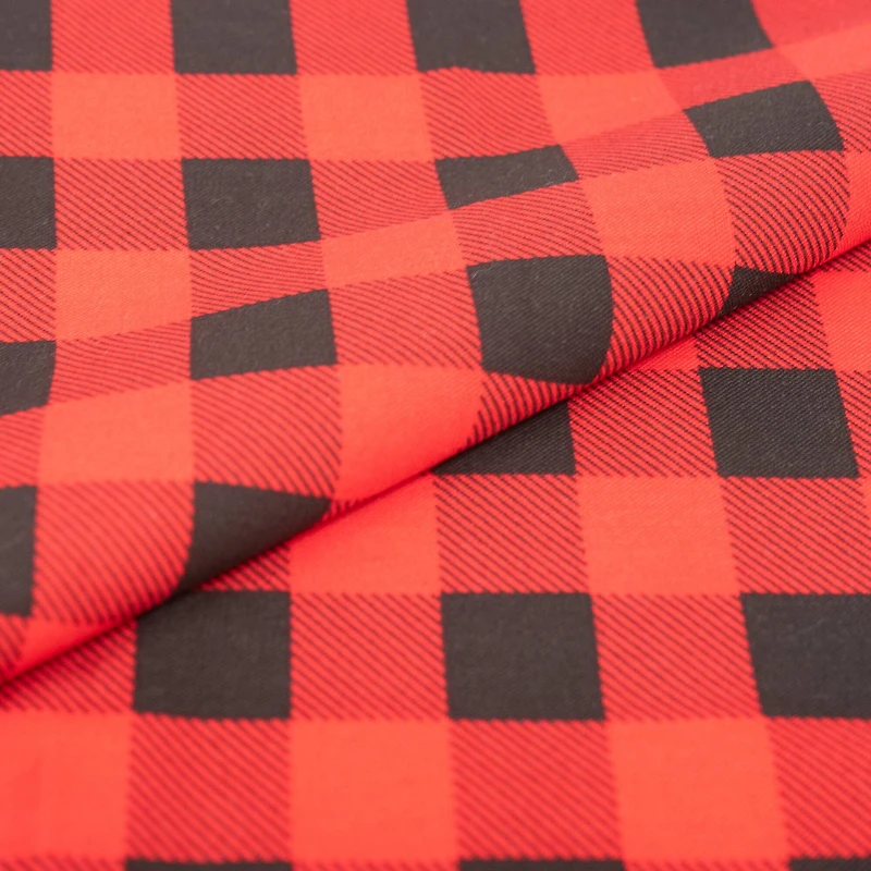 SINGER® Red & Black Buffalo Check Cotton Fabric
