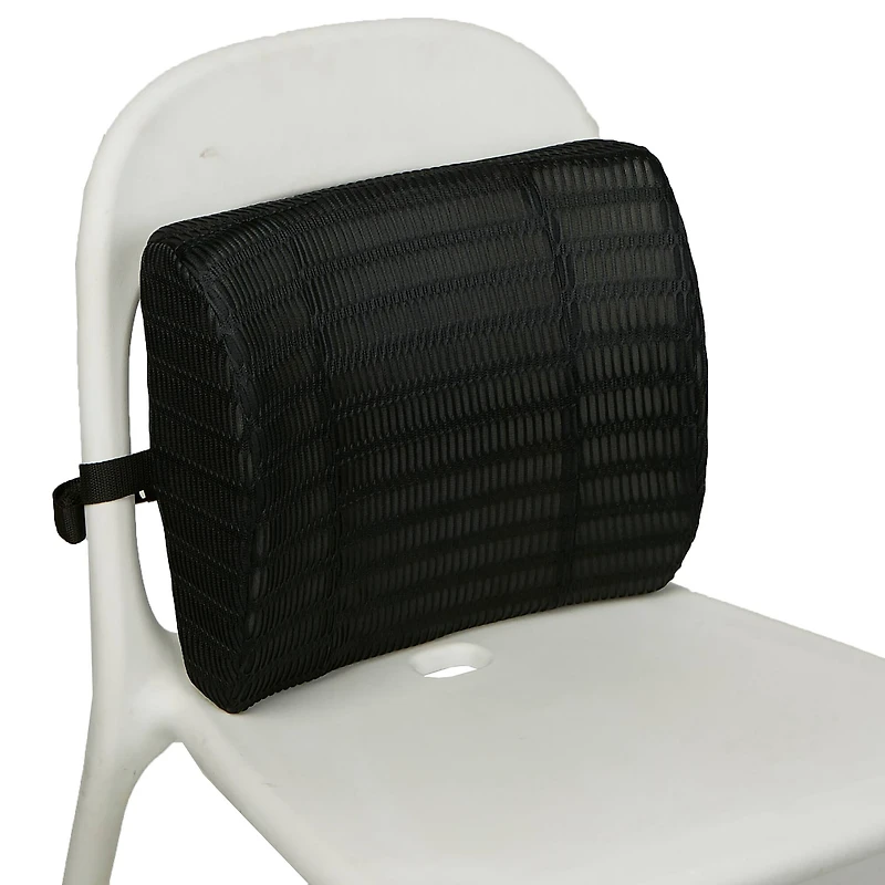 Mind Reader Black Lumbar Support Back Cushion & Foot Rest Set