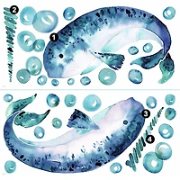 RoomMates Catcoq Narwhal Peel & Stick Giant Wall Decals