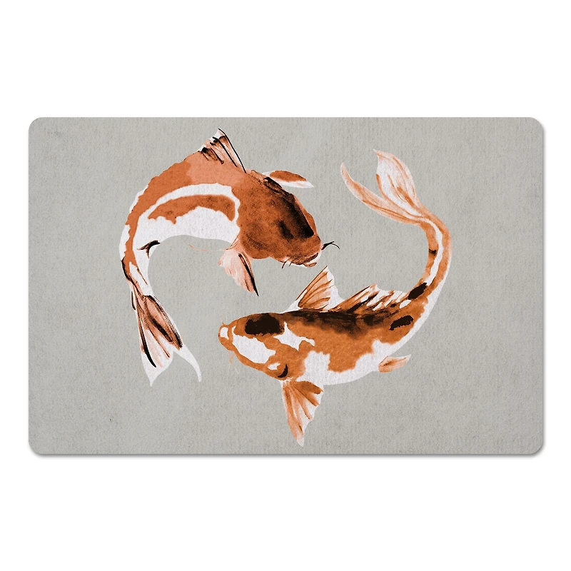 Circling Koi Floor Mat, 27" x 18"