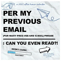 TF Publishing 2025 Per My Previous Email Wall Calendar