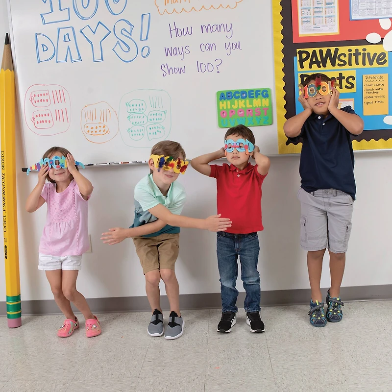 Creativity Street® 100 Days of School 16" Paper Glasses Pack, 3ct.