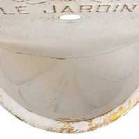 Hello Honey® 28.5" White Distressed Finish Metal Wall-Mounted Planter