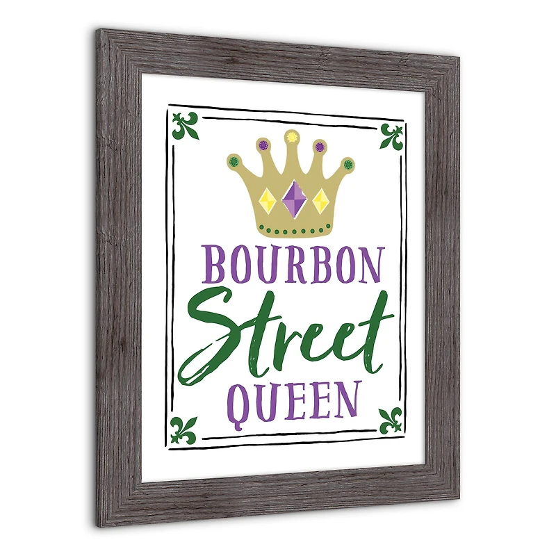 Bourbon Street Queen Western Gray Framed Print