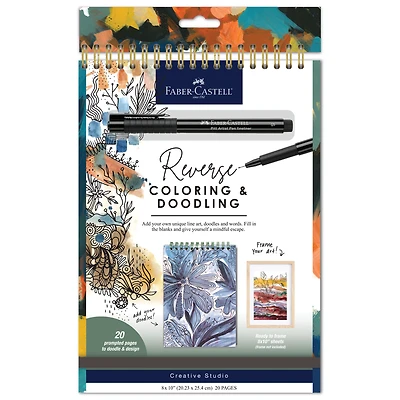 Faber-Castell Monochrome Reverse Coloring & Doodling Book