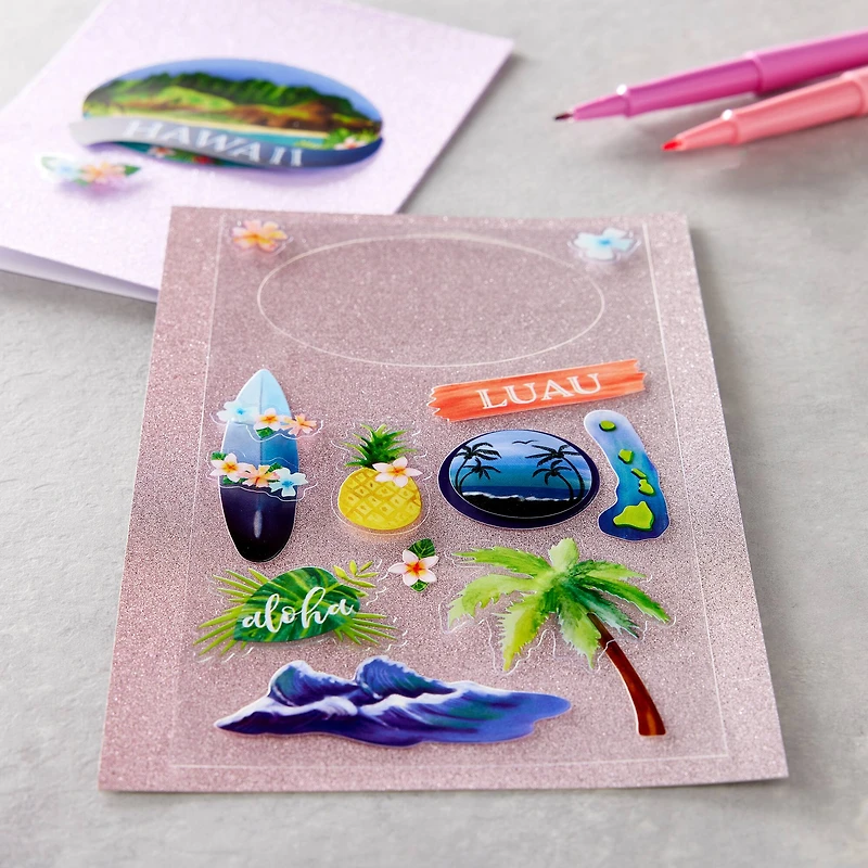 12 Pack: Hawaii Dimensional Stickers by Recollections™
