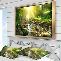 Designart - Mountain Stream in Forest
