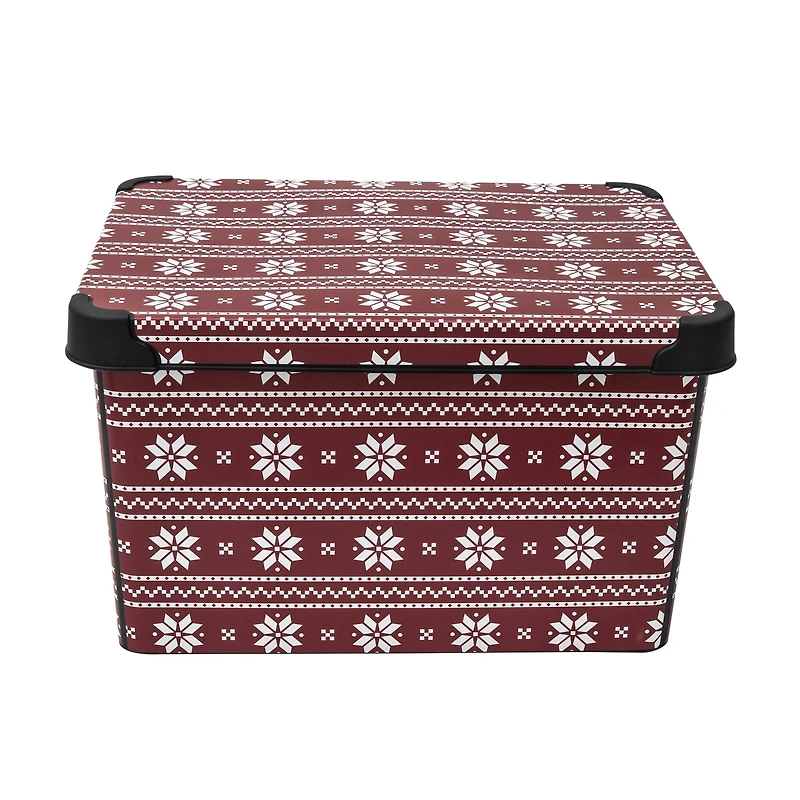 Simplify Holiday Sweater Print Storage Tote Bin
