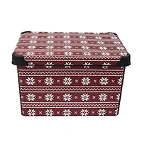 Simplify Holiday Sweater Print Storage Tote Bin