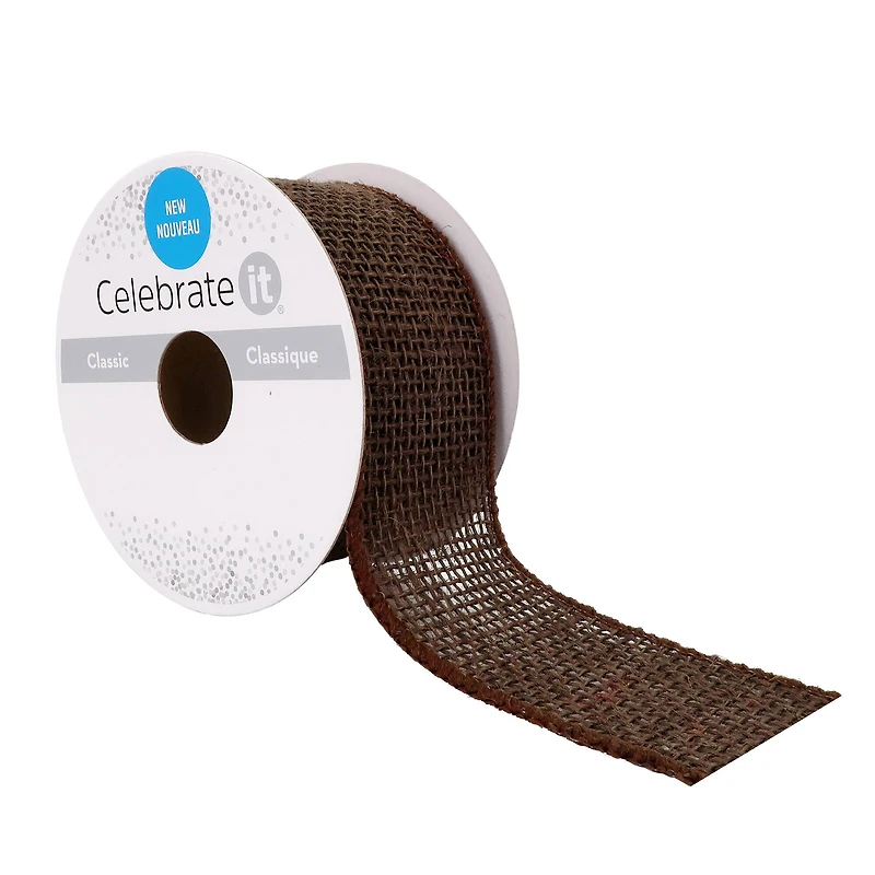 1.5" x 3yd. Wired Burlap Ribbon by Celebrate It® Classic