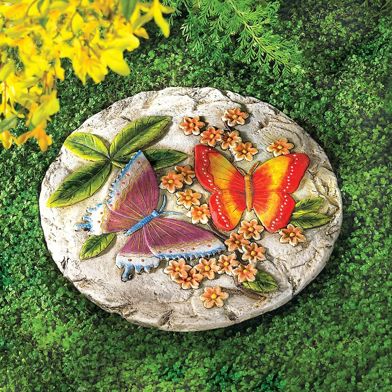 11" Butterflies Outdoor Stepping Stone