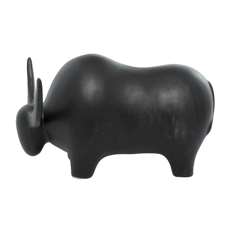 The Novogratz 11" Black Contemporary Bull Sculpture