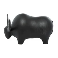 The Novogratz 11" Black Contemporary Bull Sculpture