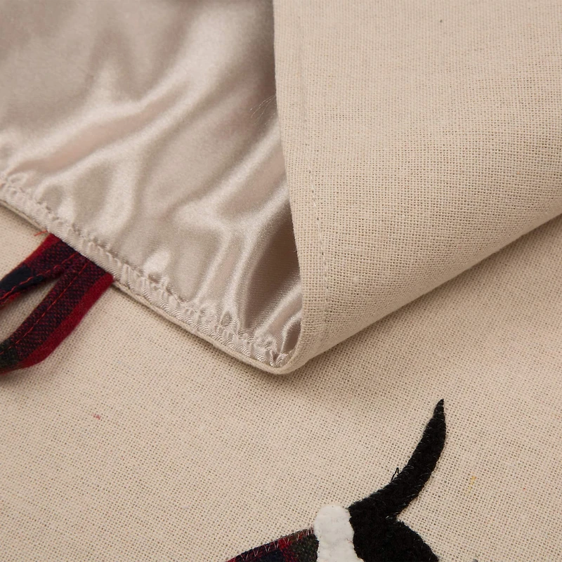 Glitzhome® 48" Dachshund Fabric Christmas Tree Skirt