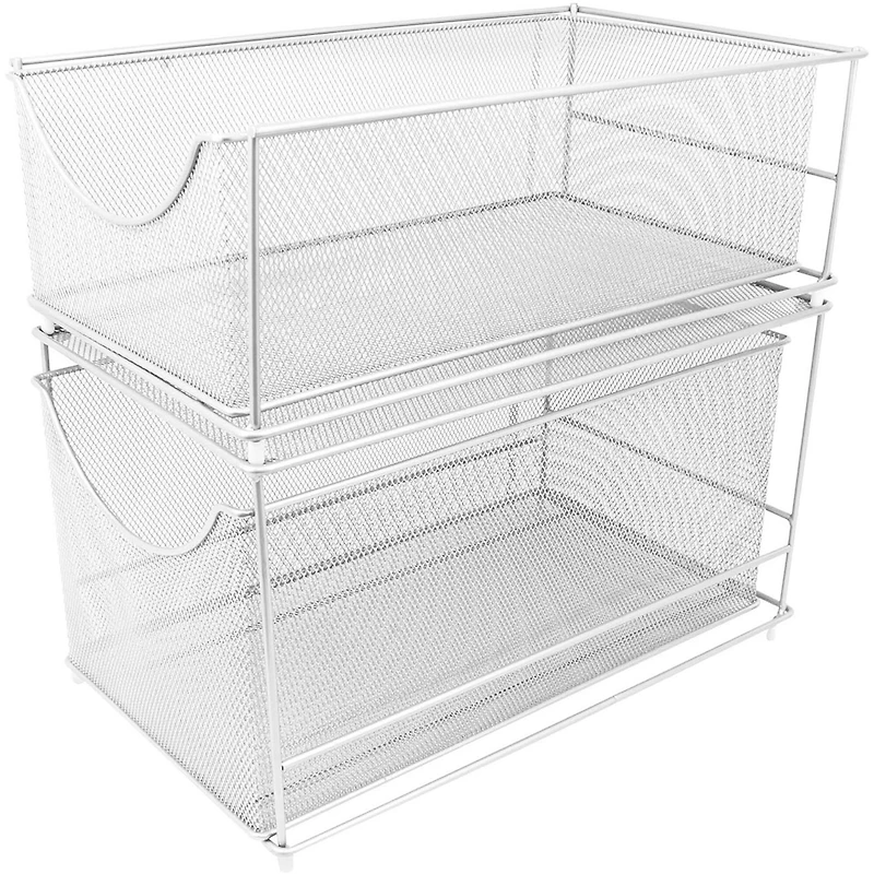 Sorbus 2-Tier Sliding Mesh Basket Drawer
