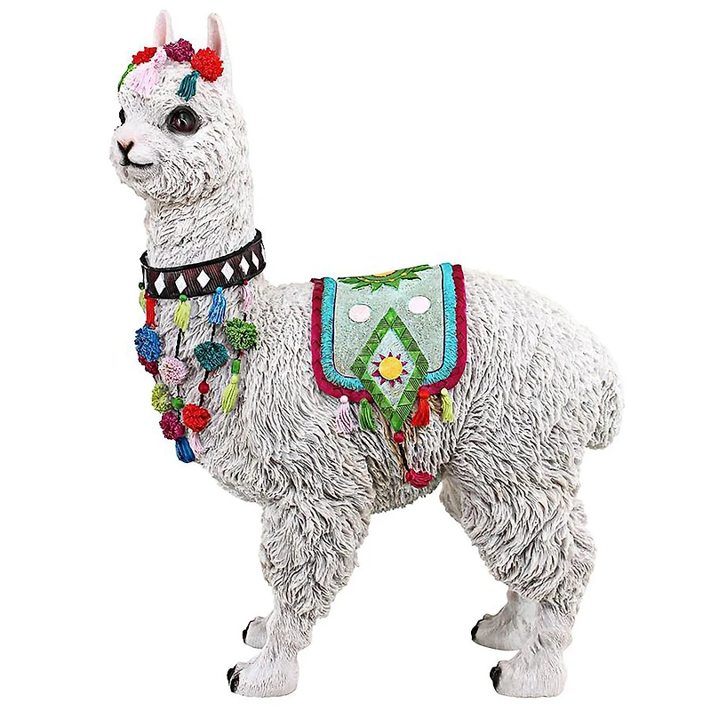 Design Toscano 14" Andes Alpaca of Rainbow Mountain Statue